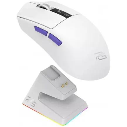 Мышь беспроводная Proove Gaming Superfight Wireless with charging dock White/Purple (WMSW00122002)