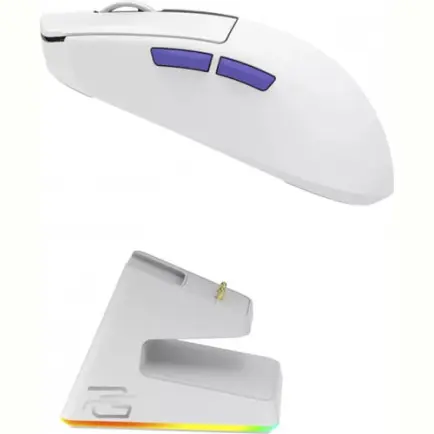 Мышь беспроводная Proove Gaming Superfight Wireless with charging dock White/Purple (WMSW00122002)