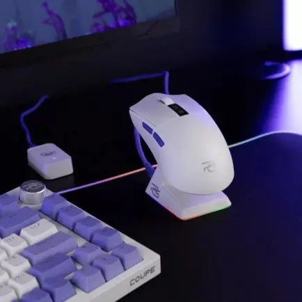 Мышь беспроводная Proove Gaming Superfight Wireless with charging dock White/Purple (WMSW00122002)
