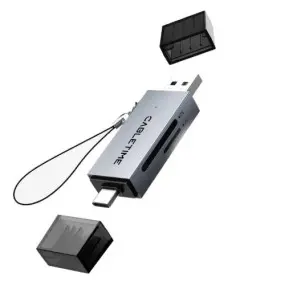 Кардридер Cabletime USB3.0 A + USB Type-C, SD/TF, 5Gbps (CD40G)