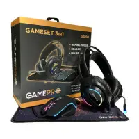 Комплект GamePro Gameset 3 в 1 USB мышь + игровая поверхность + гарнитурой (GS89..