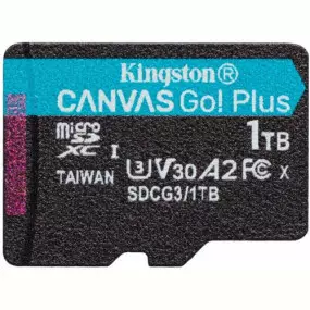 Карта пам`яті MicroSDXC 1TB UHS-I/U3 Class 10 Kingston Canvas Go! Plus R170/W90MB/s (SDCG3/1TBSP)