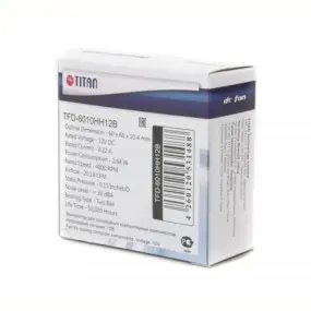 Вентилятор Titan TFD-6010HH12B, 60x60x10мм, 3-pin, черный