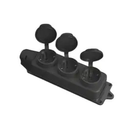 Розеточный модуль ELM SMR-30EC на 3 розетки с защитой IP44 и защитными крышками (41-0040)
