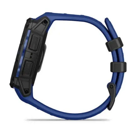 Смарт-часы Garmin Instinct 3 45mm AMOLED Black with Bolt Blue/Black Silicone Band (010-02936-03)