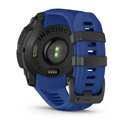 Смарт-часы Garmin Instinct 3 45mm AMOLED Black with Bolt Blue/Black Silicone Band (010-02936-03)