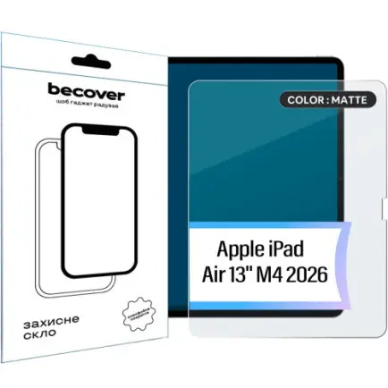 Защитное стекло BeCover Matte Anti-Glare для Apple iPad Air 13" M4 2026 (715175)