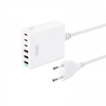 Сетевое зарядное устройство XO L133 (3USB-С, 3USB, 3А)