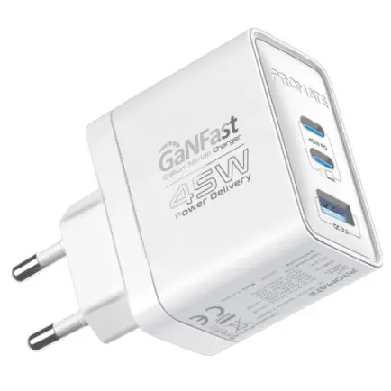 Зарядное устройство Promate PowerPort 45W White
