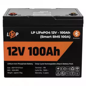 Акумуляторна батарея LogicPower 12V 100 AH (1280Wh)