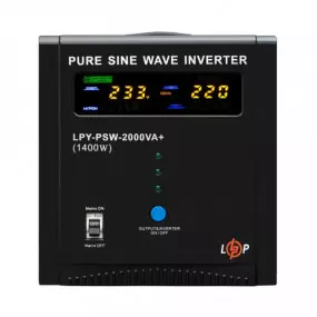 ИБП LogicPower LPY-PSW-2000VA+, Lin.int., AVR, 2 x евро, LCD, металл, с правильной синусоидой 24V