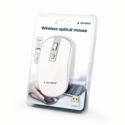 Мышь беспроводная Gembird MUSW-4B-06-WS White/Silver