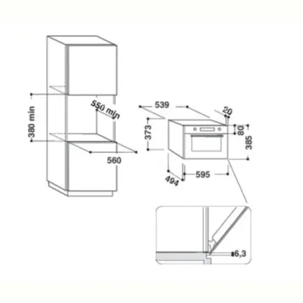 Встраиваемая микроволновая печь Whirlpool AMW 730/NB