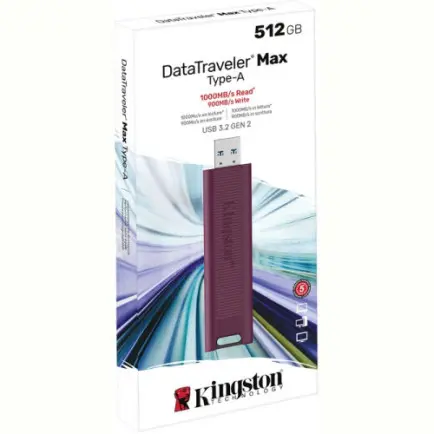 Флеш-накопитель USB3.2 512GB Kingston DataTraveler Max Red (DTMAXA/512GB)