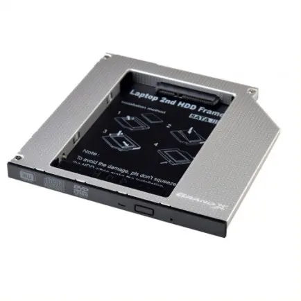 Адаптер подключения Grand-X HDD 2.5" в отсек привода ноутбука SATA/SATA3 12.7мм (HDC-25)