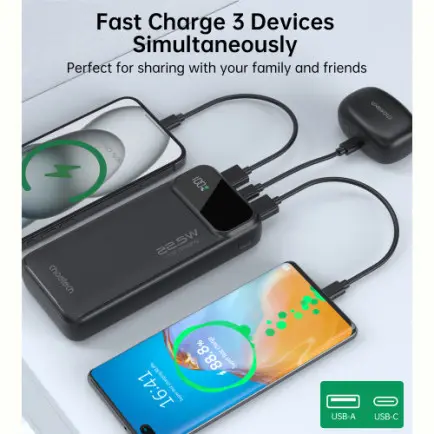 Універсальна мобільна батарея Choetech B729 20000mAh Black (B729-BK)
