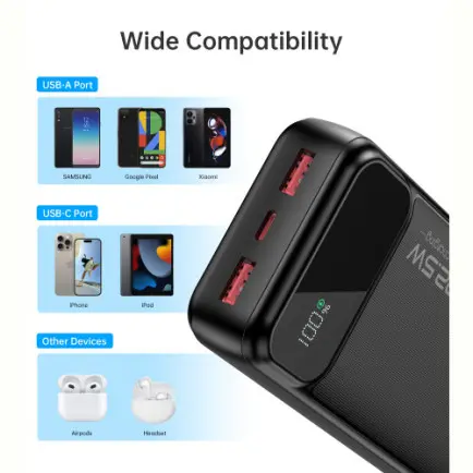 Універсальна мобільна батарея Choetech B729 20000mAh Black (B729-BK)