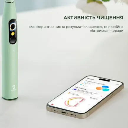 Розумна зубна електрощітка Oclean X Ultra Set Green (OLED)