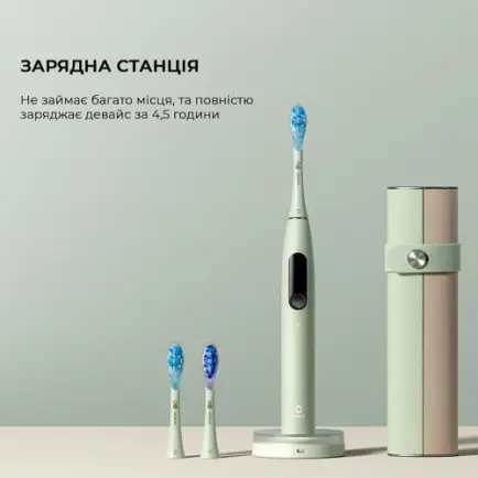 Розумна зубна електрощітка Oclean X Ultra Set Green (OLED)