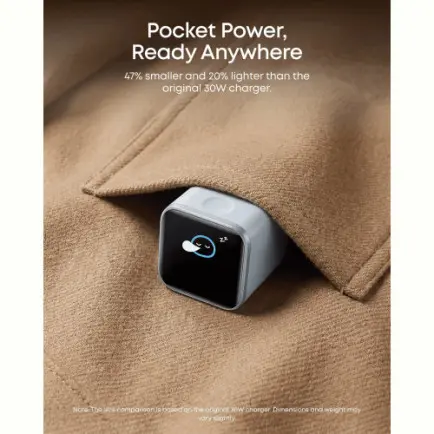 Сетевое зарядное устройство Anker Nano Charger 45W USB-C Smart Display Black (A121DG11)
