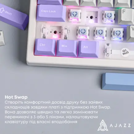 Клавиатура беспроводная Ajazz AK980 V2 Gift Switch V2 White (AK980-V2-G-PWB)