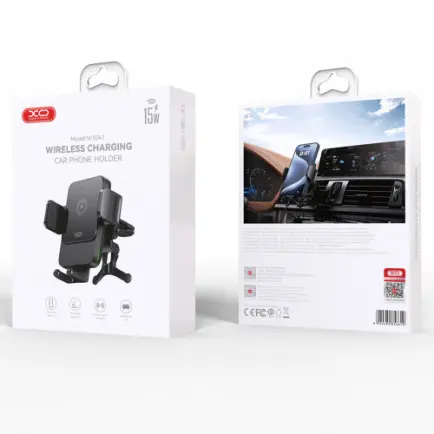 Держатель автомобильный+беспроводное ЗУ XO WX041.black