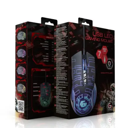 Мышь Gembird MUSG-RGB-01 Black