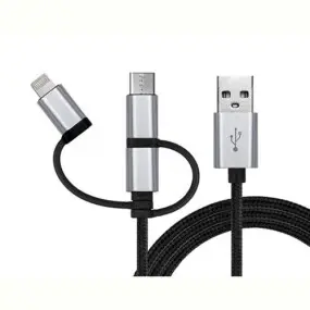 Кабель REAL-EL Premium 3in1 USB - Lightning + micro USB + USB Type-C (M/M)