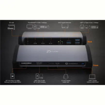 Док-станция J5create USB-C 11-в-1 (JTD562-EN)