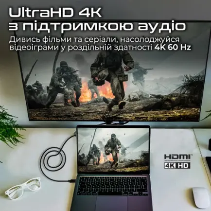 Кабель Promate HDMI - HDMI V 2.0 (M/M)