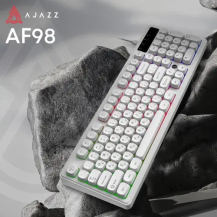 Клавіатура Ajazz AF98 Black USB-C White (AF98-W)