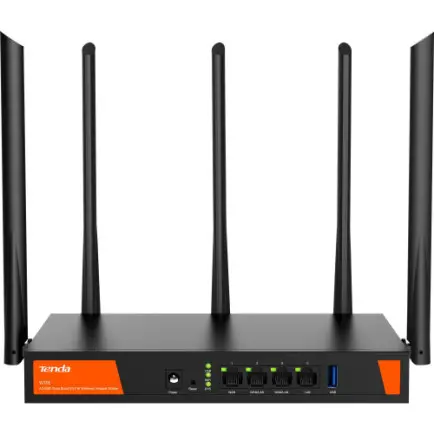 Беспроводной маршрутизатор Tenda W30e (WiFi6, AX3000, 3xGE WAN/LAN, 1xGE LAN, 1xUSB 3.0, Multi-WAN, Dual WAN, антенны: 5)
