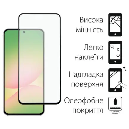 Захисне скло Dengos для Samsung Galaxy A56 5G SM-A566 Black Full Glue (TGFG-388)