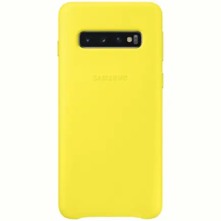 Чехол-накладка Samsung Leather Cover для Samsung Galaxy S10 SM-G973 Yellow (EF-VG973LYEGRU)
