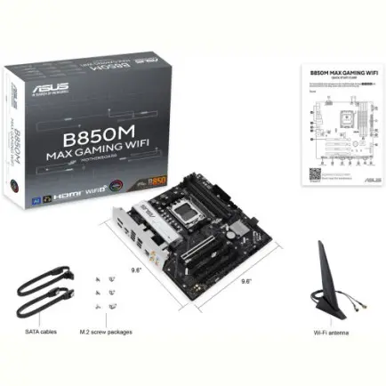 Материнська плата Asus B850M Max Gaming WiFi Socket AM5