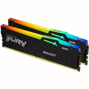 Модуль памяти DDR5 2x32GB/5200 Kingston Fury Beast RGB Black (KF552C40BBAK2-64)