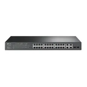 Коммутатор TP-Link SL2428P (24xFE PoE+ 802.3af/at, 2xGE, 2xSFP, 12.8 Гбит/с, 9.52 Mpps, 8K MAC, VLAN 4K, QoS, L2/L2+, Omada, rack mountable)