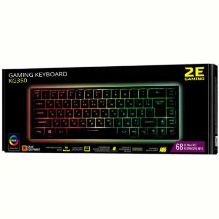 Клавиатура 2E Gaming KG350UBK RGB Ukr Black (2E-KG350UBK)