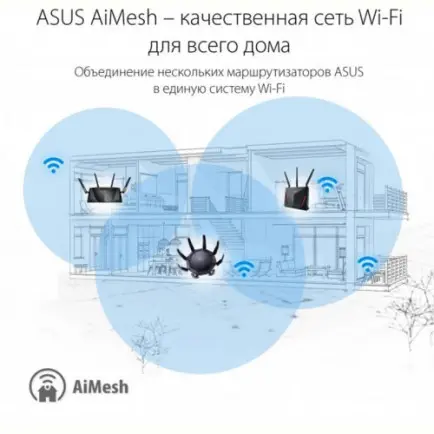Беспроводной маршрутизатор Asus RT-AX89X (AX6000, Wi-Fi 6, WPA3, 1xGE WAN, 1x10GE WAN/LAN, 1x10GE SFP+ WAN, 8xGE LAN, 2xUSB3.1, MU-MIMO, AiMesh, 8 внешних антенн)