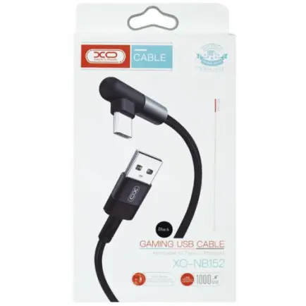 Кабель XO NB152 Elbow USB-USB Type-C 2.4A 1м White (6920680872503)