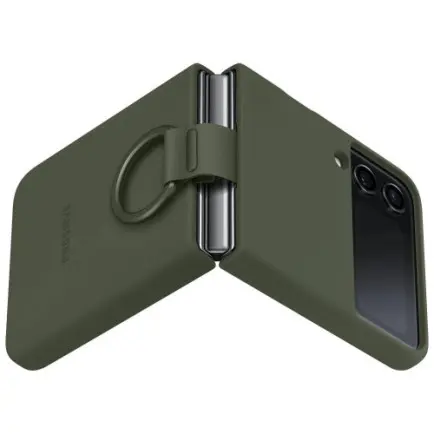 Чохол-накладка Samsung Silicone Cover with Ring для Samsung Galaxy Flip 4 SM-F721 Khaki (EF-PF721TGEGUA)