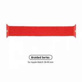 Ремешок Armorstandart Braided Solo Loop для Apple Watch 38mm/40mm/41mm Red Size 2 (120 mm)