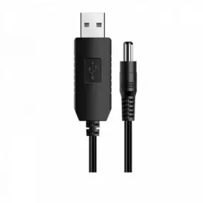 Кабель живлення SK USB-DC5.5mmx2.1 9V 1m Black (40002274412096.5x2.1)