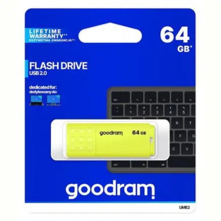 Флеш-накопитель USB 64GB GOODRAM UME2 Yellow (UME2-0640Y0R11)
