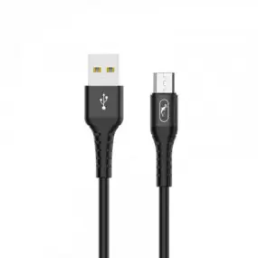 Кабель SkyDolphin S05V TPE Frost Line USB - microUSB 1м, Black (USB-000553)