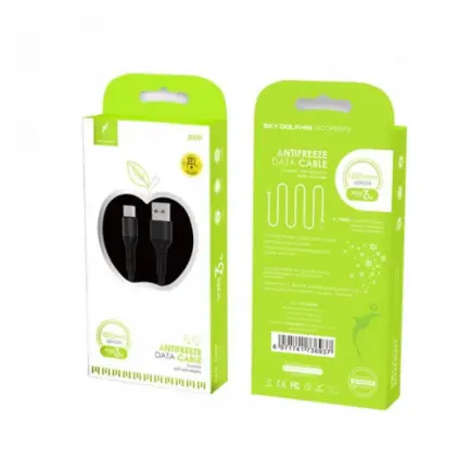 Кабель SkyDolphin S05V TPE Frost Line USB - microUSB 1м, Black (USB-000553)
