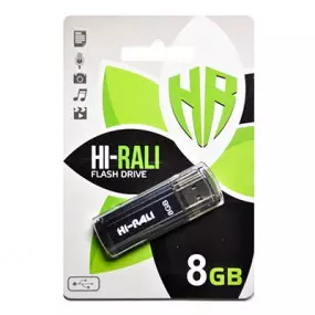 Флеш-накопитель USB 8GB Hi-Rali Stark Series Black (HI-8GBSTBK)