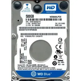 Накопичувач HDD 2.5" SATA 500GB WD Blue 5400rpm 16MB (WD5000LPCX)