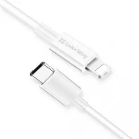 Кабель ColorWay USB Type-C - Lightning (M/M)