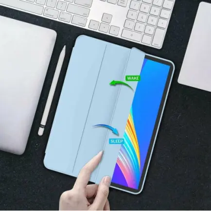 Чeхол-книжка BeCover Tri Fold Soft TPU Silicone для Apple iPad Pro 13" M4 2024 Light Blue (711753)